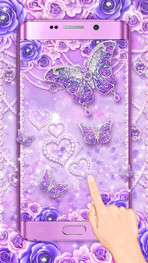 Purple Diamond Butterfly Live Wallpaper screenshot 2