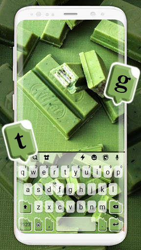 Green Matcha Candy Keyboard Background screenshot 1