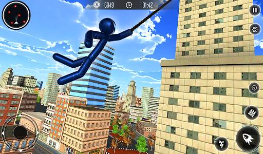 Spider Stickman Rope Hero - Black Hero Vice Town screenshot 7
