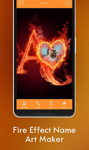 Fire Text Name Art 3D - Fire Photo Frames screenshot 4