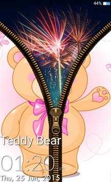 Teddy Bear Zipper Lock Screen screenshot 9