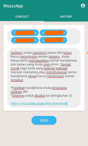 WuzzzApp - Send messages to WA number! screenshot 1