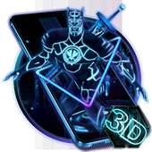 3D Black Neon Panther Hero Theme 1.1.2
