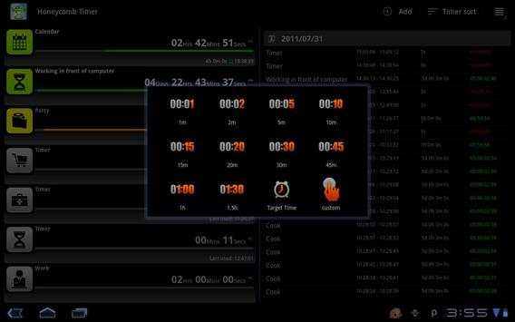 Tablet Timer & Stopwatch скриншот 2