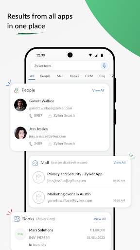 Search across Zoho- Zia Search screenshot 2