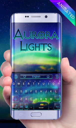 Aurora Lights GO Keyboard Animated Theme screenshot 1