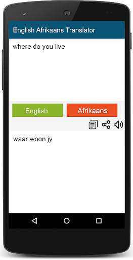 Afrikaans English Translator screenshot 2