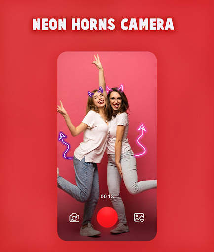 Neon horns Devil : Halloween Makeup Photo Editor screenshot 1