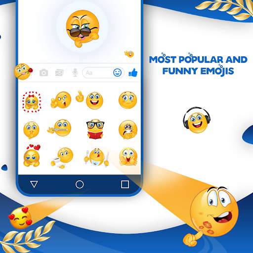 Blue Gold keyboard Theme screenshot 5
