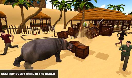 Angry Hippo Attack Simulator-City & Beach Attack screenshot 11