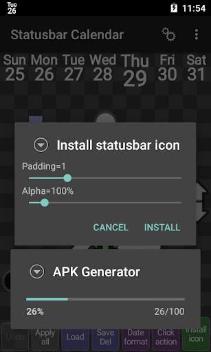 Status bar Calendar Demo screenshot 6
