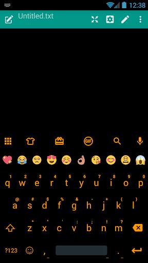 Flat BlackOrang Emoji Keyboard 1 تصوير الشاشة