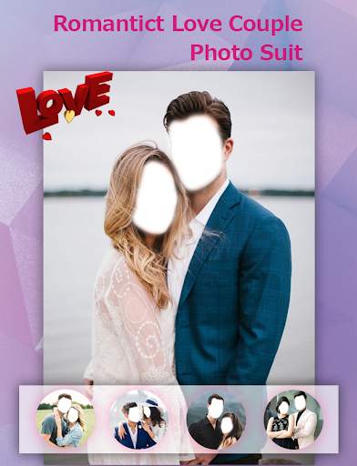 Romantic love couple Photo suit screenshot 2