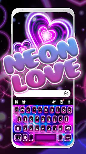 Neon Love - Keyboard Theme screenshot 4