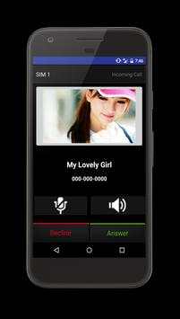 Cute Girl Fake Call App Free 2 تصوير الشاشة
