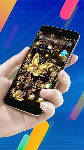 Shine Golden Fantastic Butterfly-APUS Launcher screenshot 1