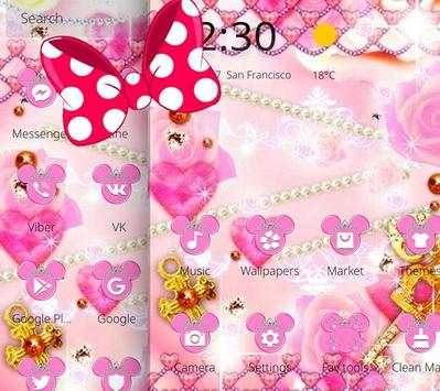 Pink Minny Bowknot Theme screenshot 3