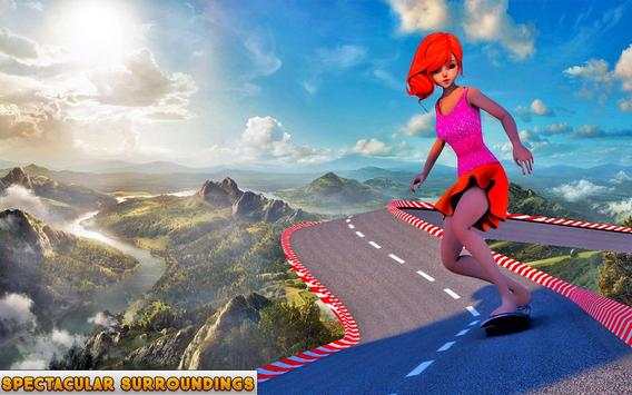 Girl Skating Run Adventure- Skateboard Game screenshot 1