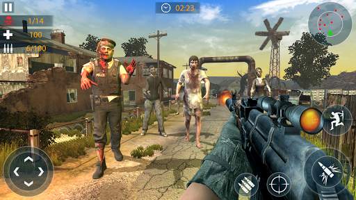 penembakan target serangan zombie screenshot 2