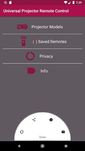 Universal Projector Remote Control screenshot 1