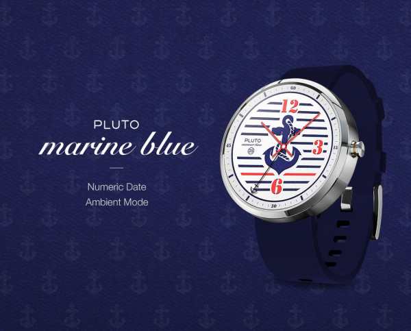 Marine Blue watchface by Pluto 2 تصوير الشاشة