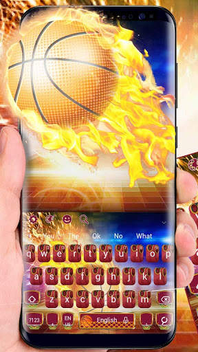 Api Bola Basket Tema Keyboard screenshot 1