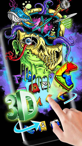 Hd Graffiti Skull Themes Live Wallpapers screenshot 3
