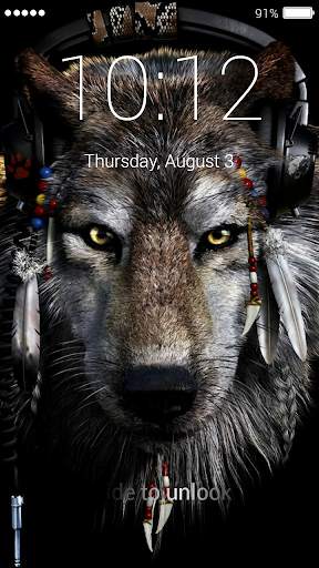 Wolf Lock Screen 4 تصوير الشاشة