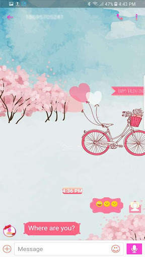 Romantic lover skin for Next SMS screenshot 3