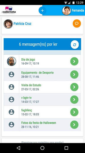 eCaderneta - Caderneta eletrónica para escolas screenshot 1