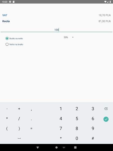 Kalkulator VAT brutto netto screenshot 8