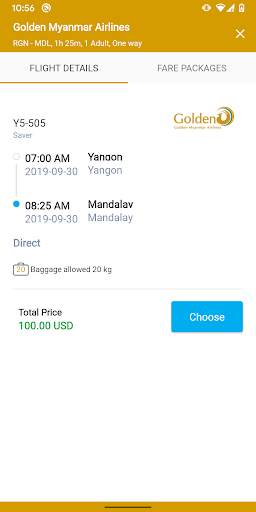 Golden Myanmar Airlines screenshot 3