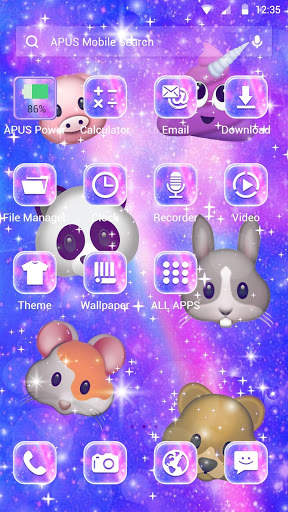 Animal Emoji APUS Launcher theme screenshot 2