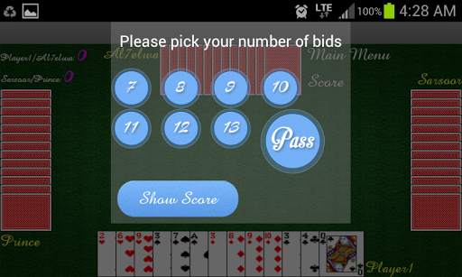 Tarneeb Lite screenshot 2