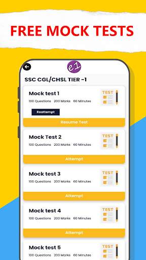 e1 coaching center (SSC exams) screenshot 2