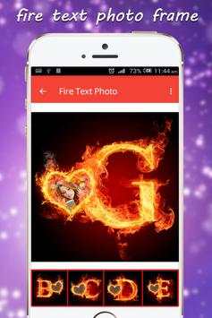 Fire Text Photo Frame screenshot 3