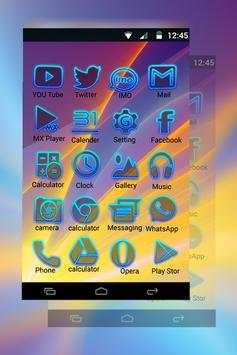 Neon Blue Launcher screenshot 4