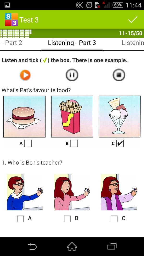 English Starters 3 - YLE Test screenshot 3