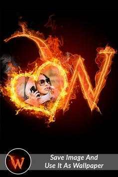 Fire Text Photo Frame screenshot 4