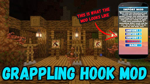 Grappling Hook Mod Minecraft screenshot 1