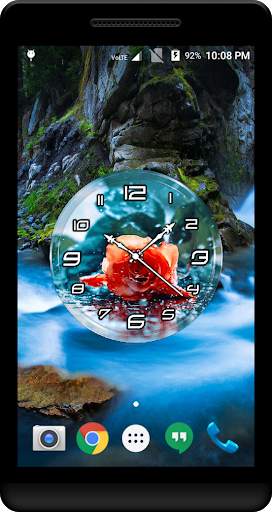 Rain Rose Clock Live Wallpaper screenshot 4