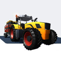 Tractor Driving Offroad: Trolley Transport Cargo logo