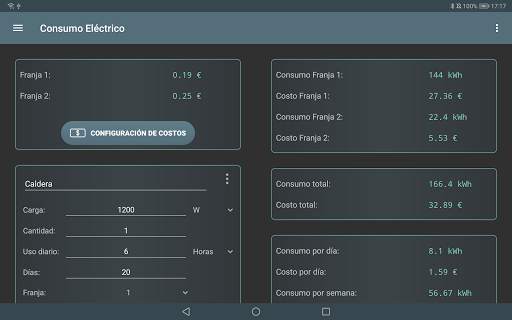 Consumo Eléctrico screenshot 7