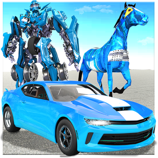 US Police Horse Robot Transformation: Robot Car 3D icon