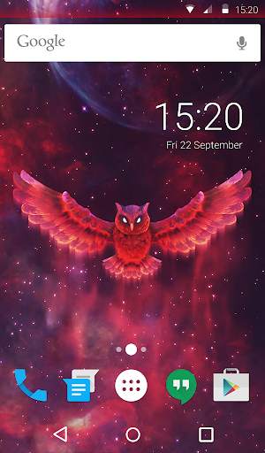 Space Owl Animated Keyboard   Live Wallpaper screenshot 6