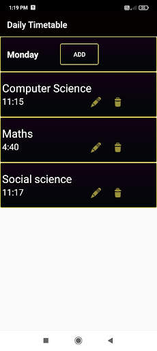 Daily Timetable screenshot 2
