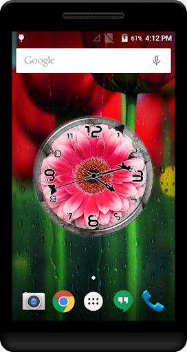 Flower Clock Live Wallpaper screenshot 1