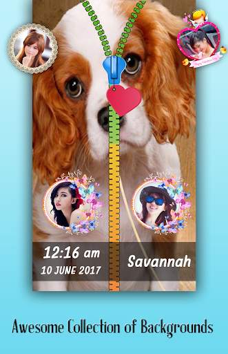 Puppy Zipper Lock Screen 1 تصوير الشاشة