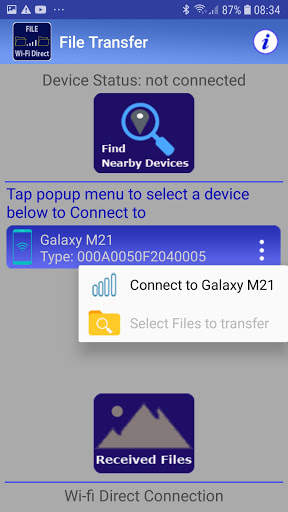 File Transfer (wifi-direct) screenshot 3