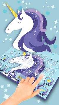 Cartoon Unicorn Keyboard Theme screenshot 1